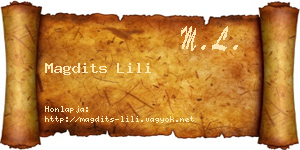 Magdits Lili névjegykártya